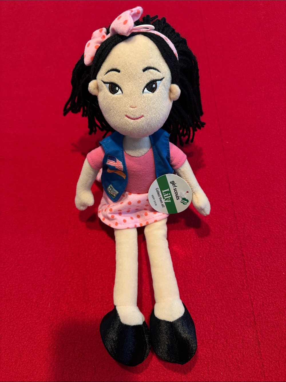 NWT Retired Girl Scouts Lily Plush Doll with Daisy Vest